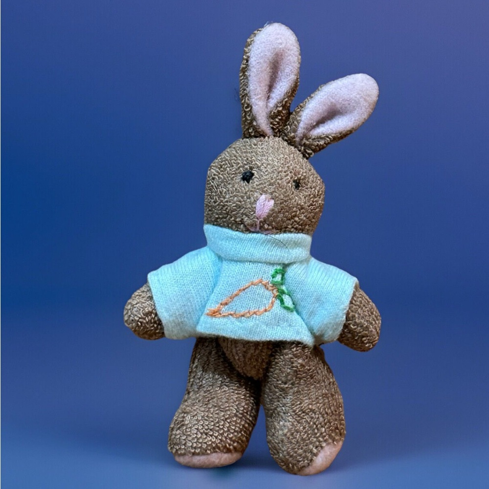 Mini Bunny Rabbit Plush With Sweater 3” Easter 18” doll accessory
